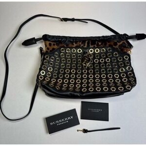 Burberry Leather Leopard Pony Hair
Grommet Little Crush Crossbody Purse